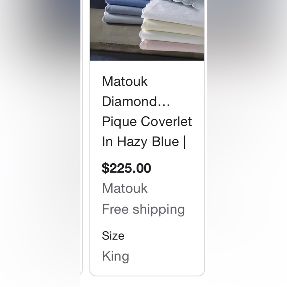 Fine gently used KING MATOUK bed cover.